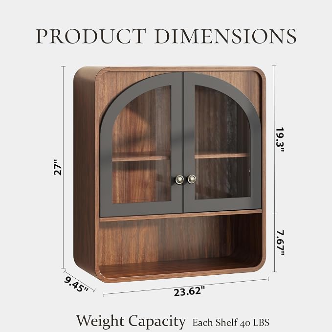Bathroom Wall Cabinet, Medicine Cabinet Bathroom Cabinet Wall Mount - Image 2