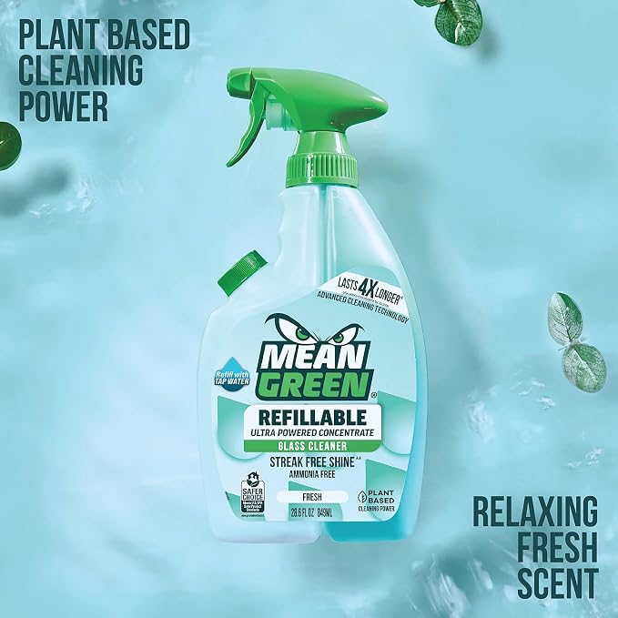Mean Green Refillable Ultra Powered Glass Cleaner Concentrate, Fresh Scent - Image 6