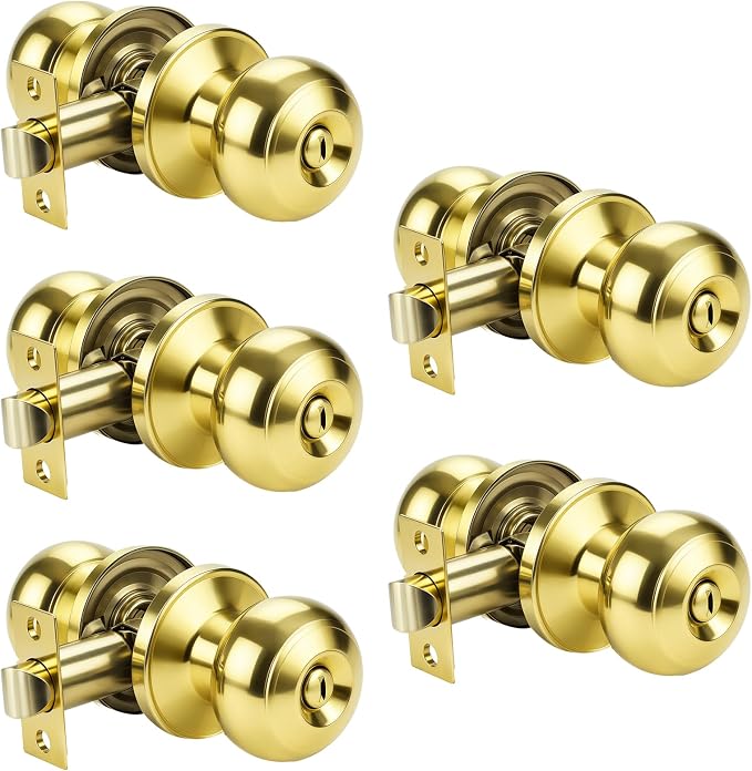 KNOBWELL 5 Pack Privacy Door Knob by KNOBWELL