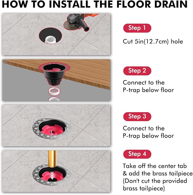 Freestanding Tub Drain Rough-in Kit, Bathtub Drain Kit - Image 3