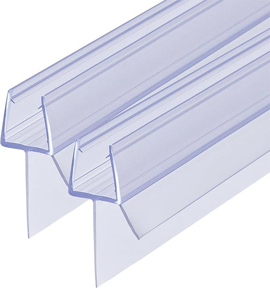 Shower Door Bottom Seal 2-Pack 3/8" x 39" Frameless Glass Shower Door Seal by Unknown