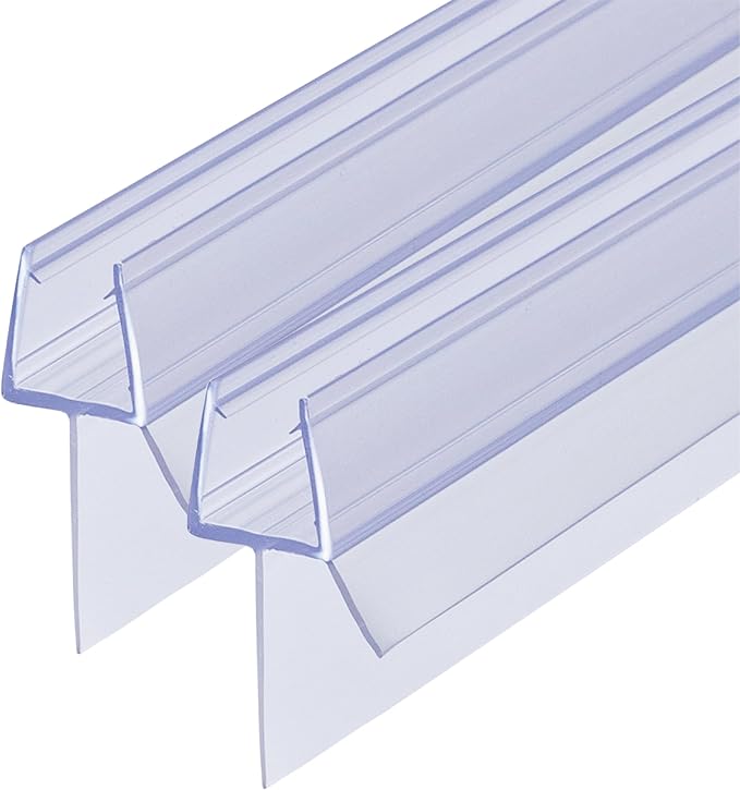 Shower Door Bottom Seal 2-Pack 1/4" x 39" Frameless Glass Shower Door Seal by Unknown