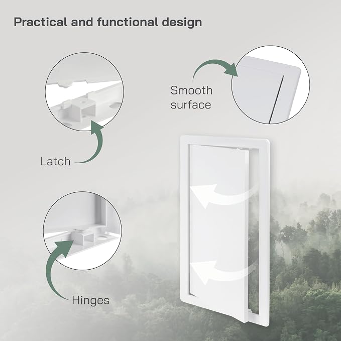 Vent Systems White ABS Plastic Access Panel 8 x 16 Inch - Image 4