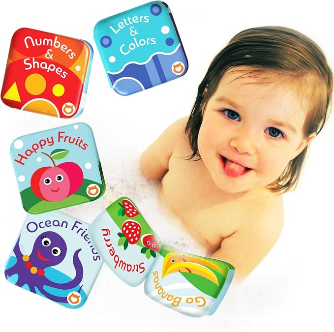Floating Baby Bath Books Set of 4 by BabyBibi