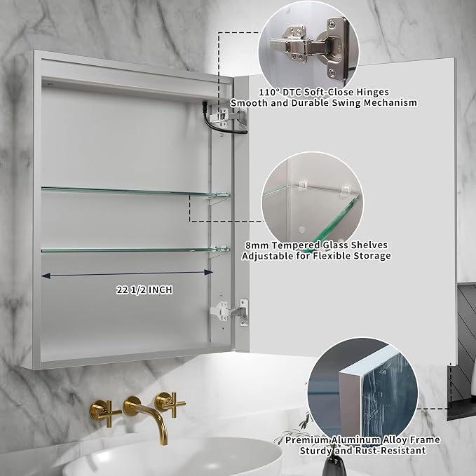 GroGro Lighted Medicine Cabinet - Image 5