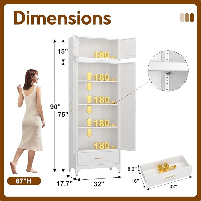 90" Pantry Kitchen Cabinet - Image 2