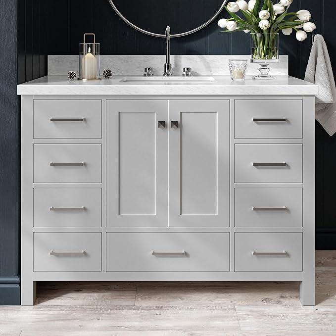 ARIEL Cambridge 49" Grey Bathroom Vanity by Ariel