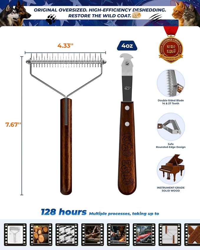 Extra Large 2-Sided Undercoat Rake - Image 6
