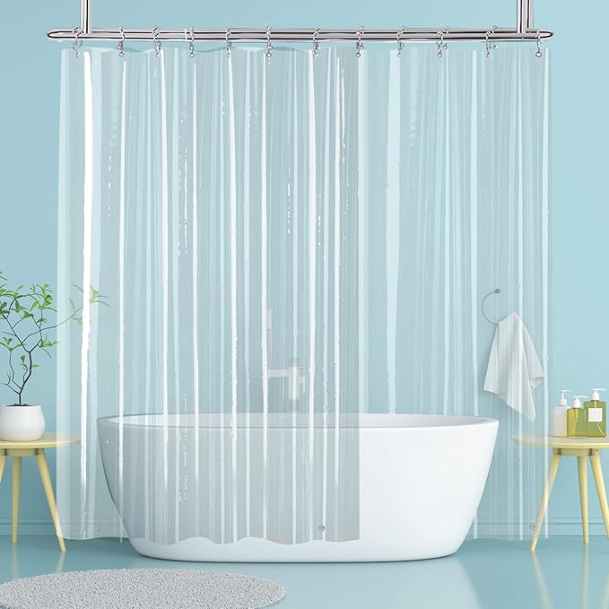 YISURE Clawfoot Tub Extra Long 78 Inch Shower Curtain, Wrap Around Clear Shower by YISURE