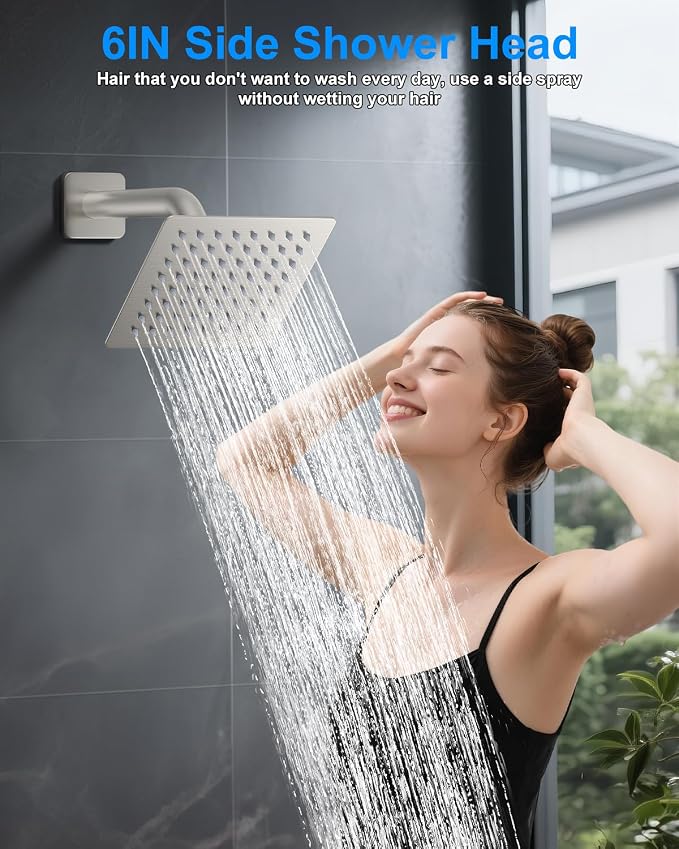Shower System with Pressure Balance Valve, Brushed Nickel - Image 5