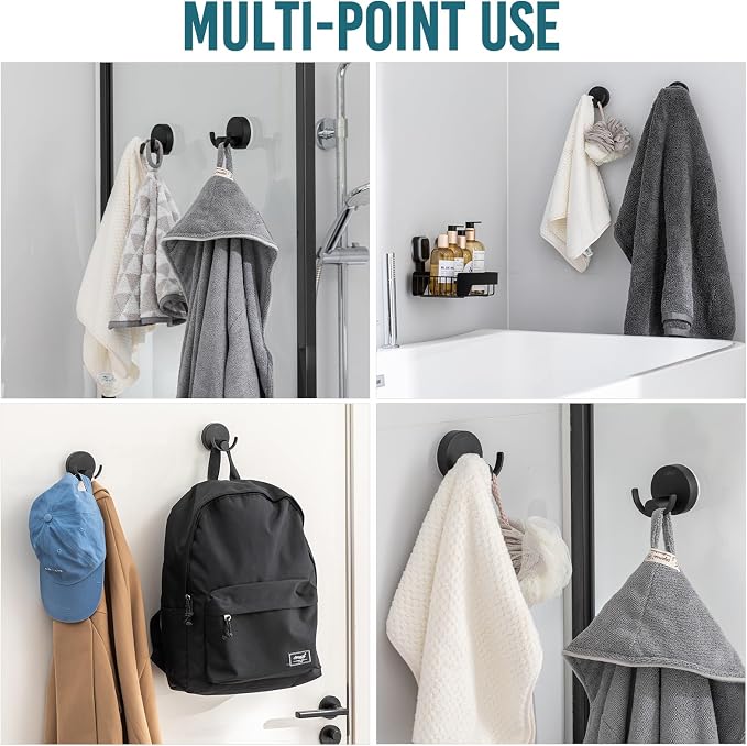 TAILI Stylish 304 Stainless Steel Bathroom Suction Hooks - Image 4