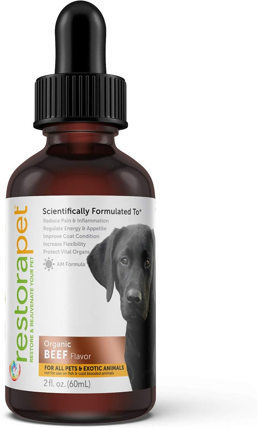 RestoraPet 1-Pack Dog & Cat Beef Liquid Multivitamin | Dog Arthritis Pain by RestoraPet