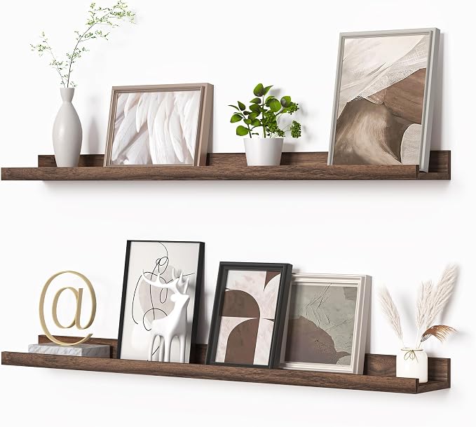 Heimlove Picture Ledge Shelf, Floating Shelves Set of 2, 36 Inches Picture Shelf by Heimlove