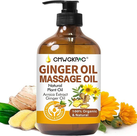 Ginger Oil, Ginger Massage Oil for Lymphatic Drainage, Natural Body Oil for Skin by CMWGKBC