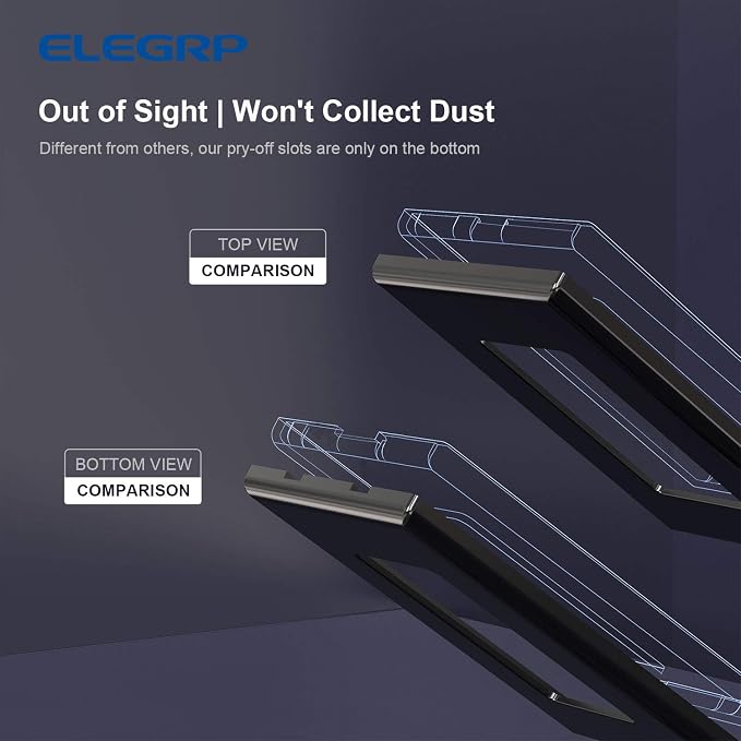 ELEGRP 1-Gang Screwless Decorative Wall Plates, Standard Size Unbreakable - Image 3