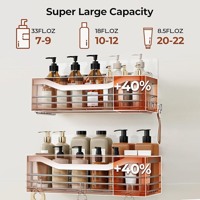 Orimade Shower Caddy Basket Soap Dish Holder Shelf - Image 6
