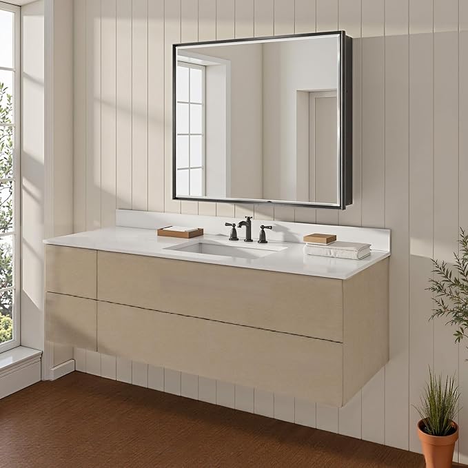 30x26 Pre-Assembled Black Medicine Cabinet - Image 8