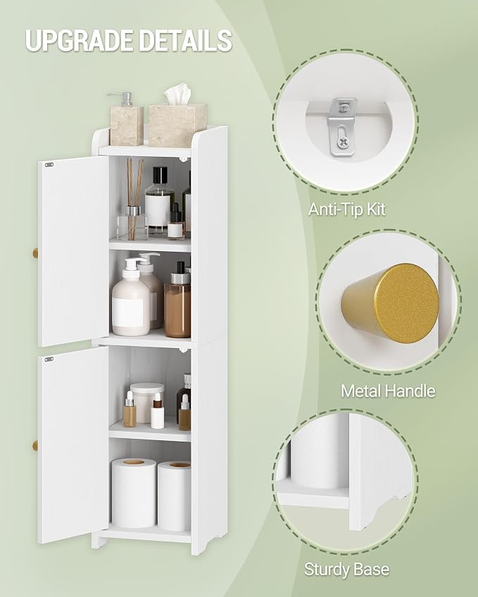 Bathroom Storage Cabinet, Corner Floor Cabinet - Image 5