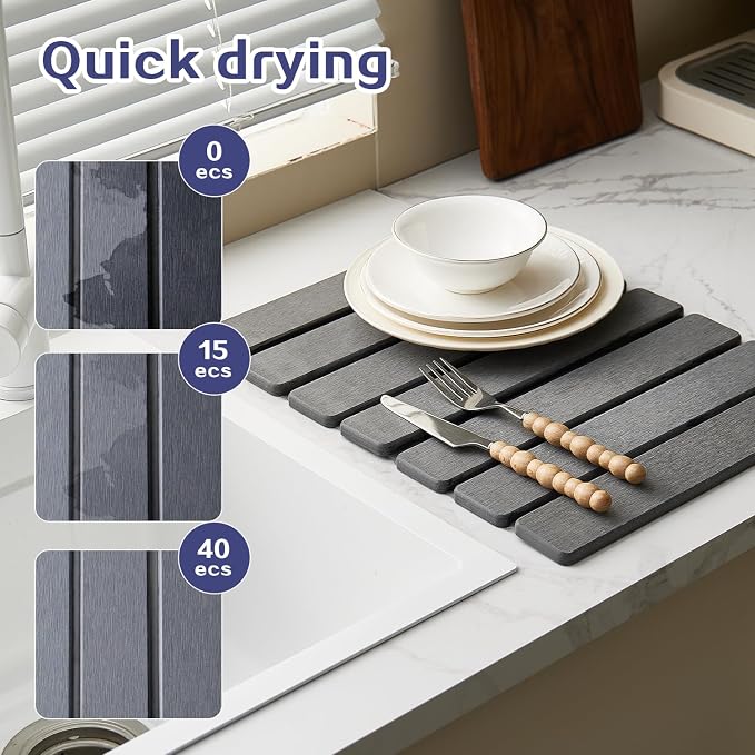 15.76 Inch Super Absorbent Diatomaceous Earth Mat - Image 3