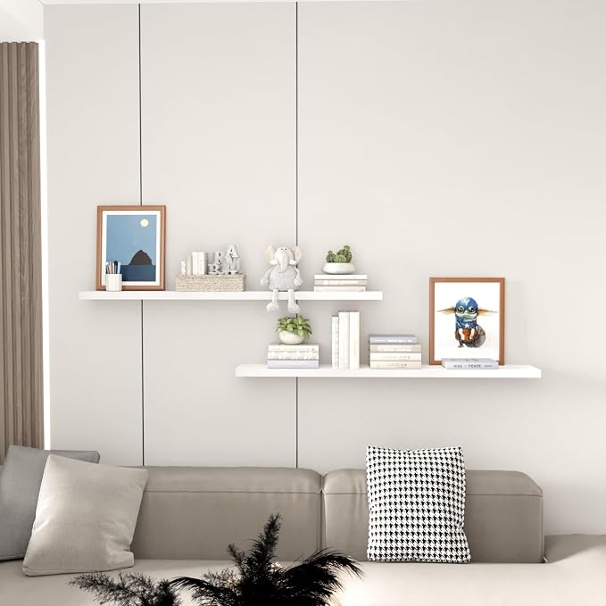 SAUMONIERES 48 Inch Floating Wall Shelves - Image 4