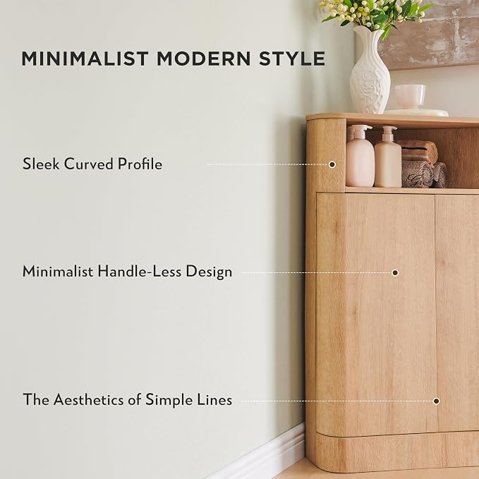 ACCOHOHO Modern Small Corner Cabinet - Image 5