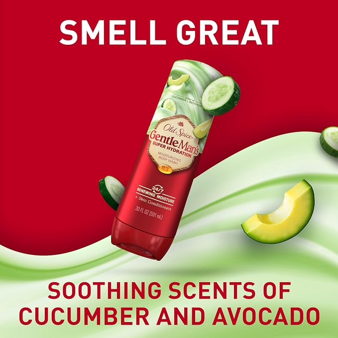 Old Spice Super Hydration Body Wash GentleMan’s Blend, Cucumber + Avocado Oil - Image 7