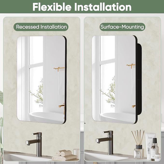 Rresyet 18×26 Bathroom Mirror Cabinet - Image 8