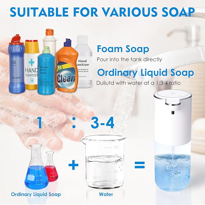 Automatic Foaming Soap Dispenser, Touchless Foam Hand Soap Dispenser - Image 4
