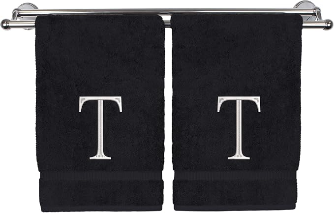 Monogrammed Hand Towel, Personalized Initial Gift, Extra Absorbent 100% Turkish by BareCotton