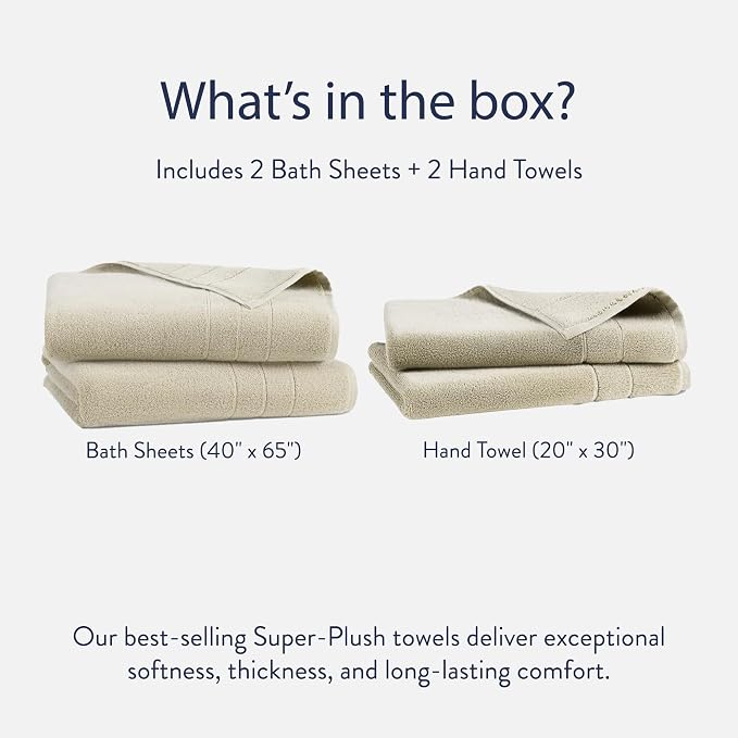 Brooklinen Super-Plush Bath Sheet and Hand Towel Set - Image 2