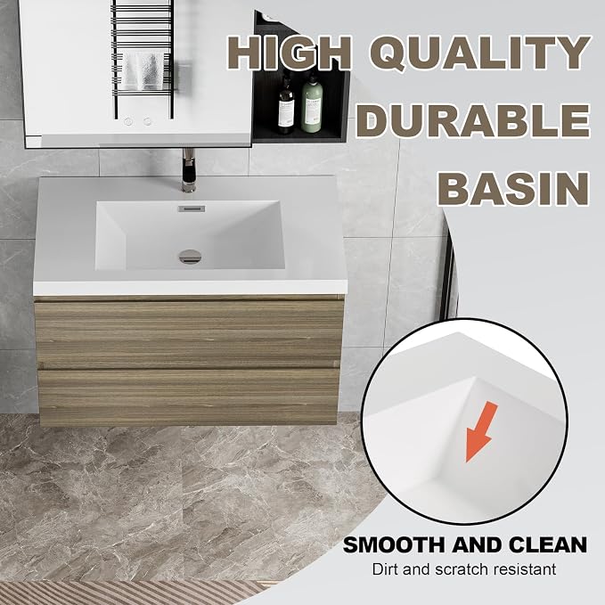 Floating Vanity Bathroom, 36 Inch Bathroom Vanity - Image 3