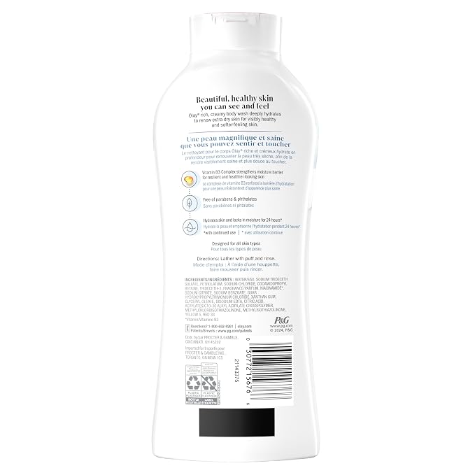 Olay Body Wash for Women, Ultra Moisture, For Extra Dry Skin, 24hr Moisturizing - Image 11