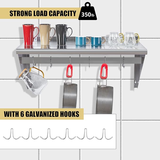 Hally Stainless Steel Shelf - Image 4