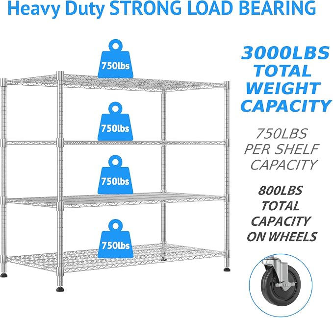 Homdox Heavy Duty Metal Shelves - Image 4