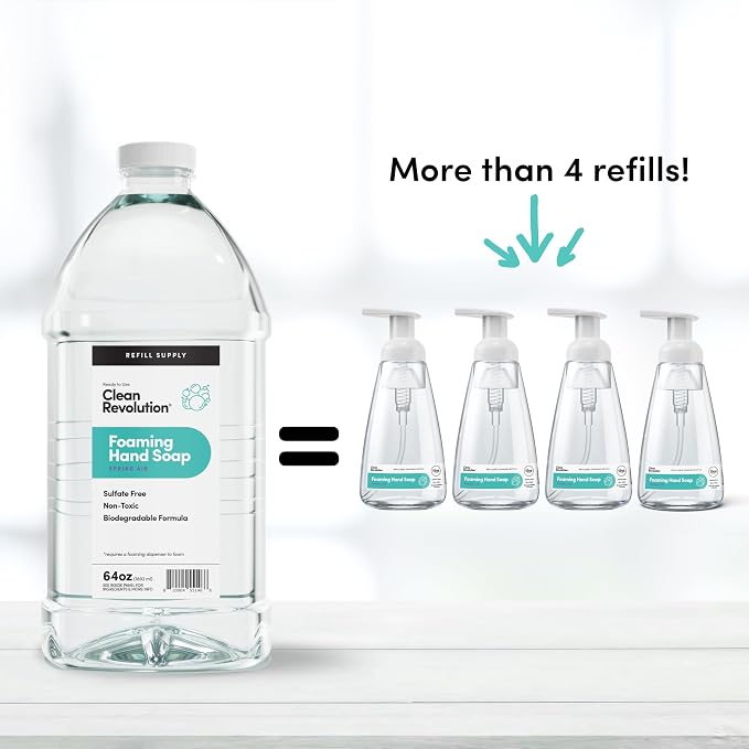 Clean Revolution Foaming Hand Soap Refill Supply Container, Ready to Use Formula - Image 5