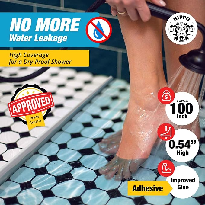 Shower Threshold Water Dam Barrier 100" - Image 2