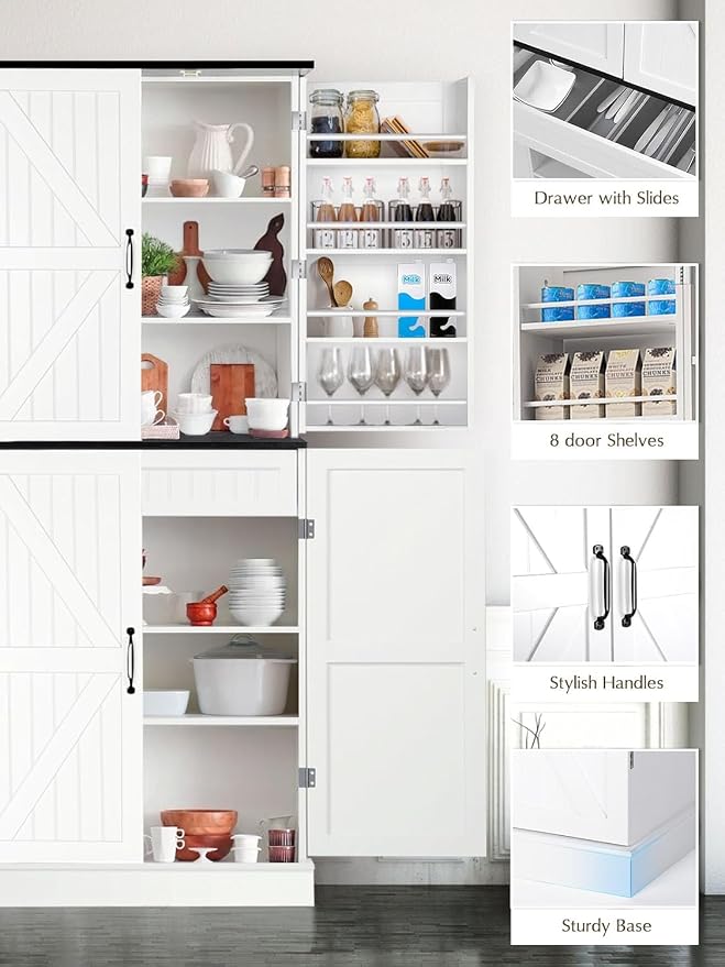 72" Farmhouse Pantry Cabinet - Image 5