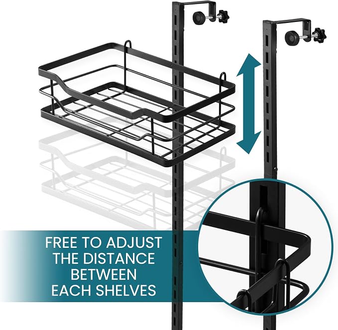 TAILI Hanging Shower Caddy Over The Door Adjustable Hanging Organizer Rack - Image 4