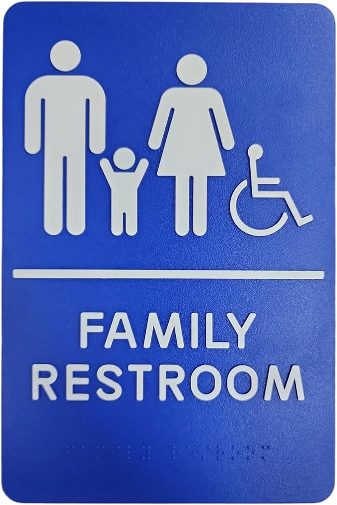 USA Made - Men's and Women's Restroom Signs ADA-Compliant Bathroom Door Signs by RockRidge