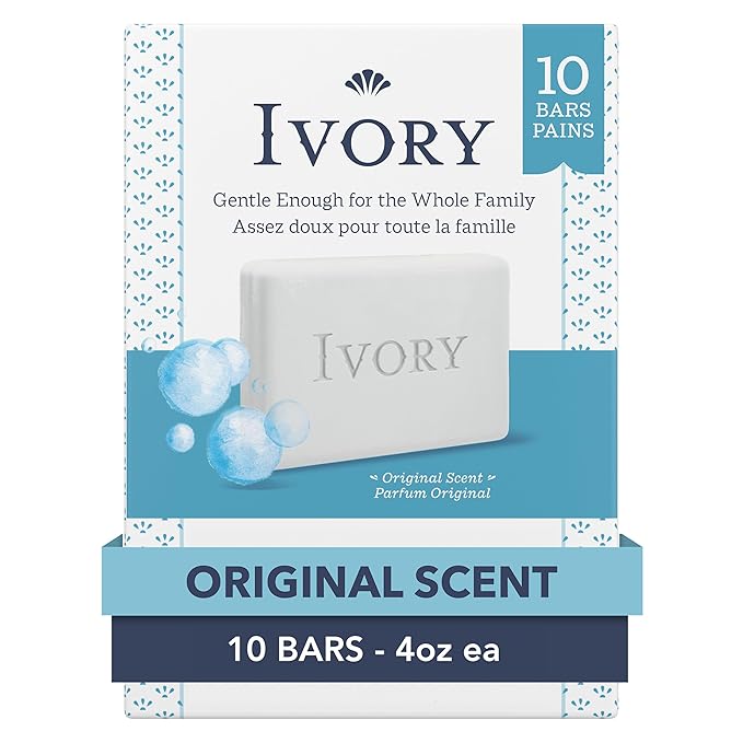 Ivory Gentle Bath Bar Soap, Family Pack, Designed by Ivory