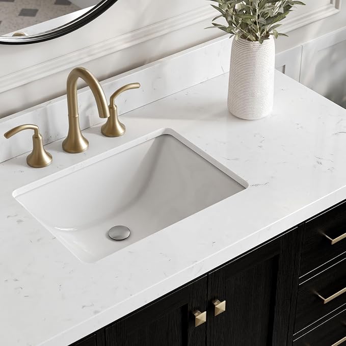 ARIEL Cambridge 48 Inch Single Rectangle Sink Bathroom Vanity - Image 3