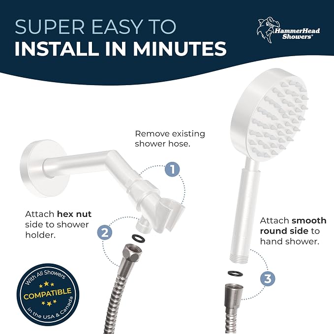HammerHead Showers Solid Metal Shower Hose Attachment - Image 6