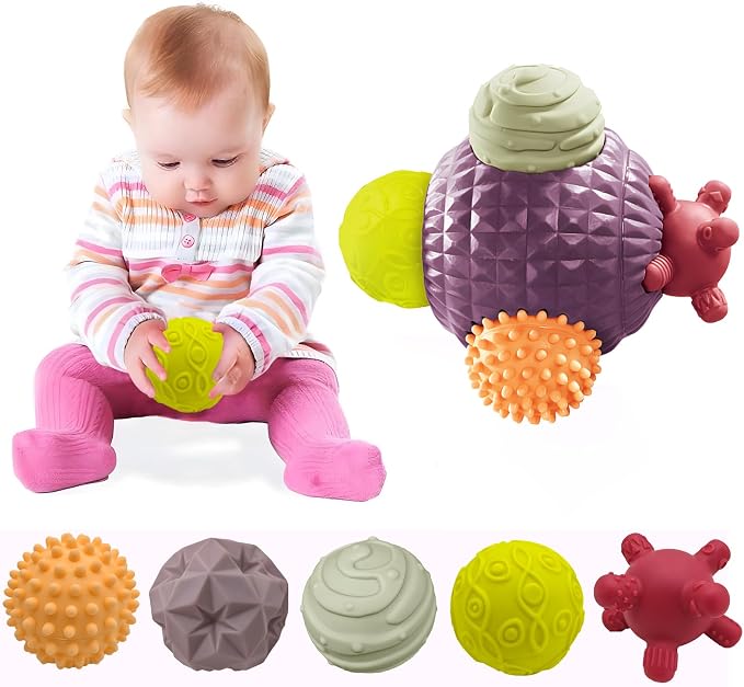 Sensory Balls for Toddlers 1-3, Montessori Toys for Babies 6-12 Months by ROHSCE