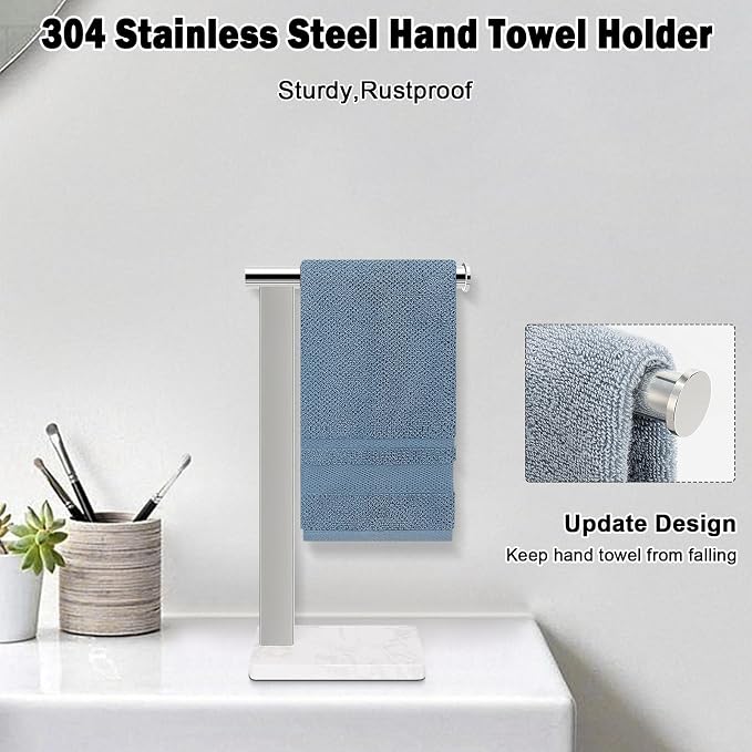 Stainless Steel L-Shaped Hand Towel Holder, SUS304 Bathroom Towel Rack - Image 5