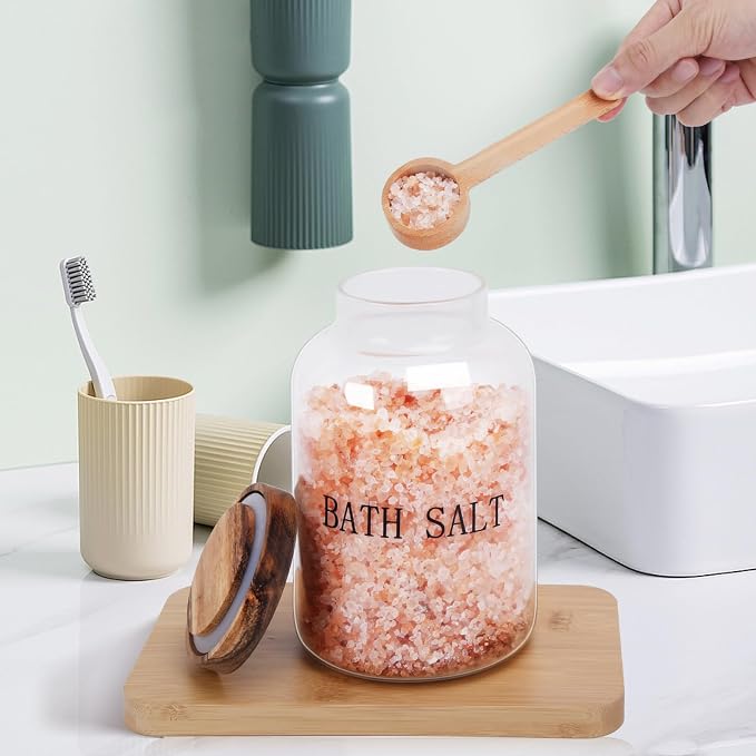 74 oz Glass Bath Salts Jar, Bath Salt Container - Image 6