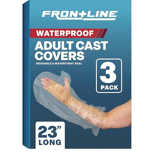 FRONTLINE Arm Cast Covers for Shower Adult Waterproof Cast and Wound Protector by FrontLine