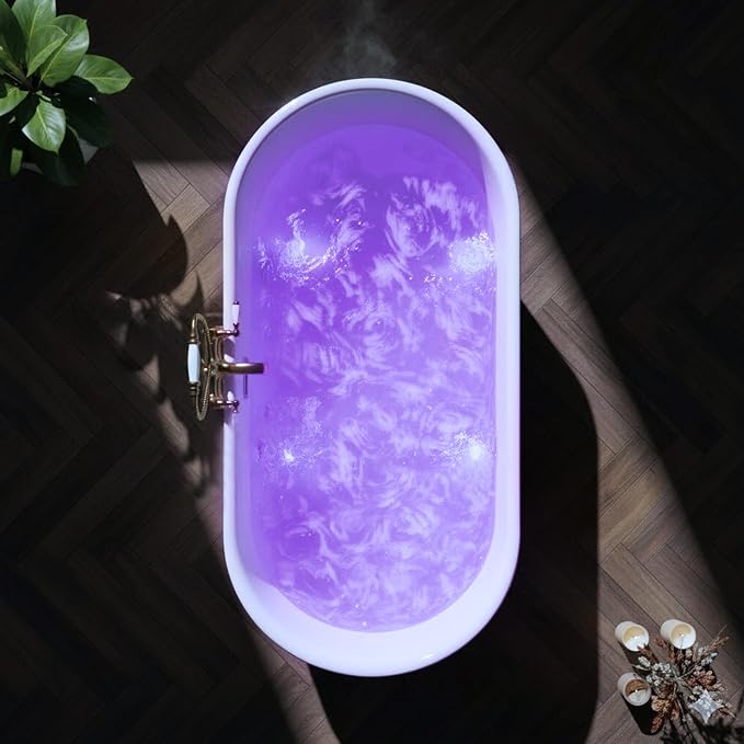 ANZZI 67" Freestanding Air Jetted Whirlpool Bathtub - Image 5