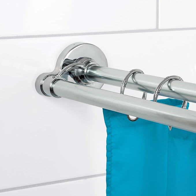 Zenna Home Rustproof Double Shower Curtain Rod, Double Shower Rod, No Drill - Image 3