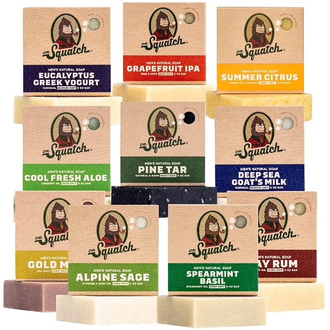 Dr. Squatch Natural Bar Soap for Men Variety Gift Set by DrSquatch