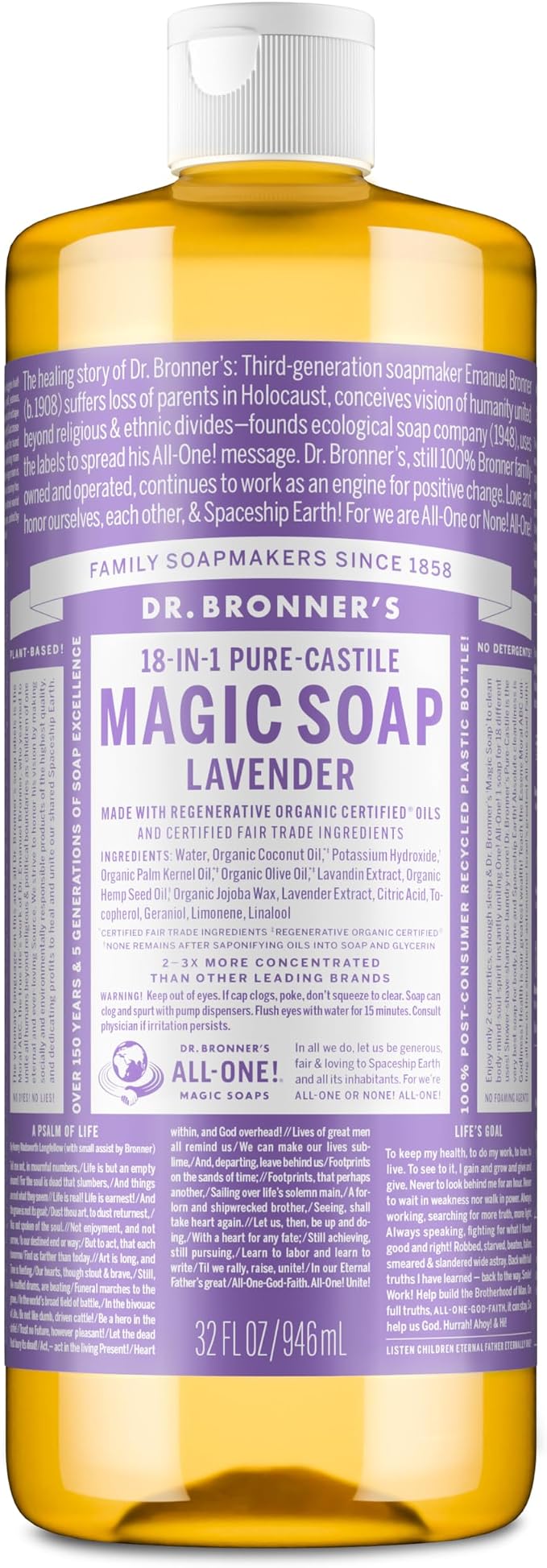 Dr. Bronner's - Pure-Castile Liquid Soap - Made by DrBronners